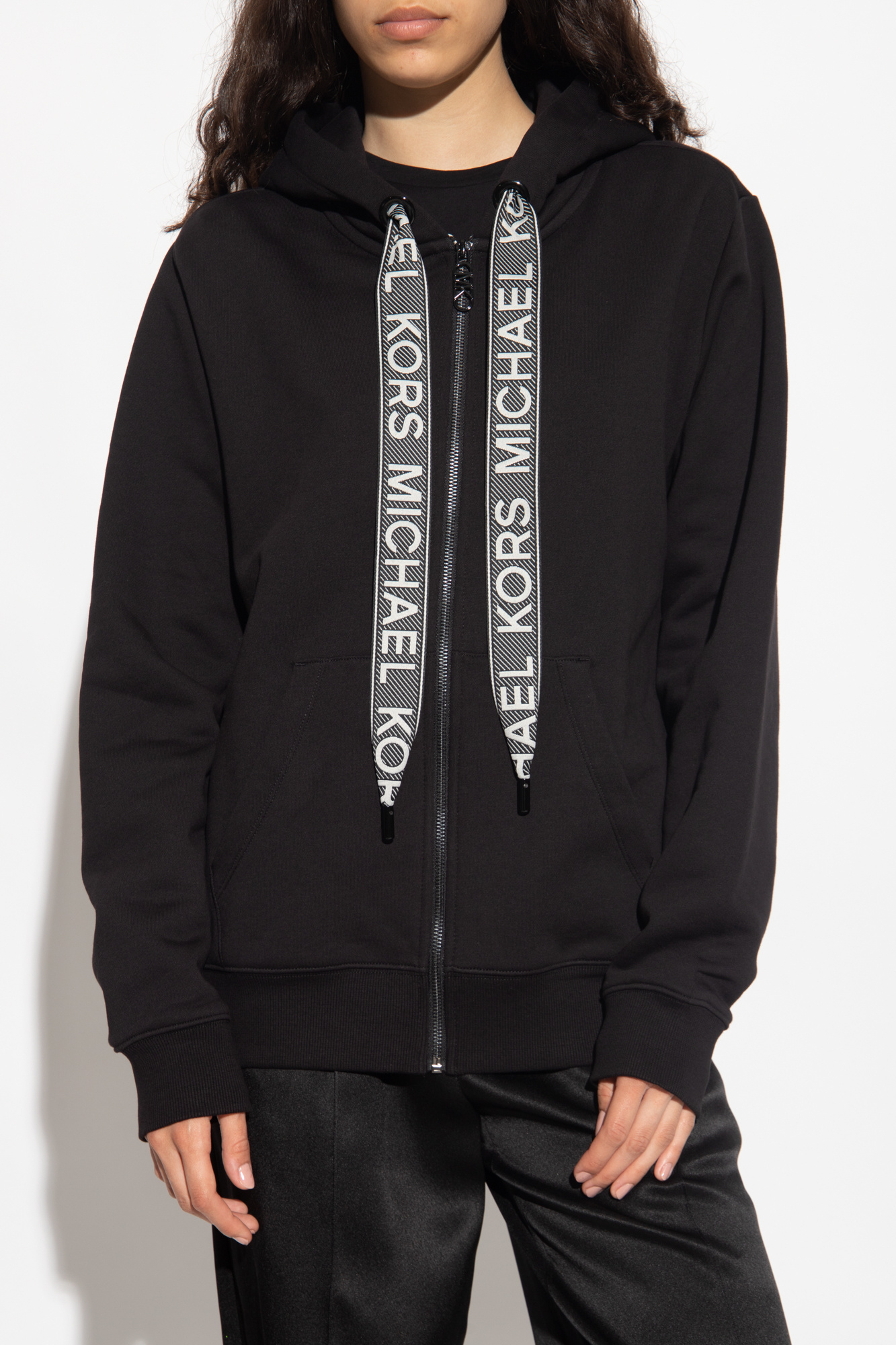 Michael kors hoodie womens on sale black